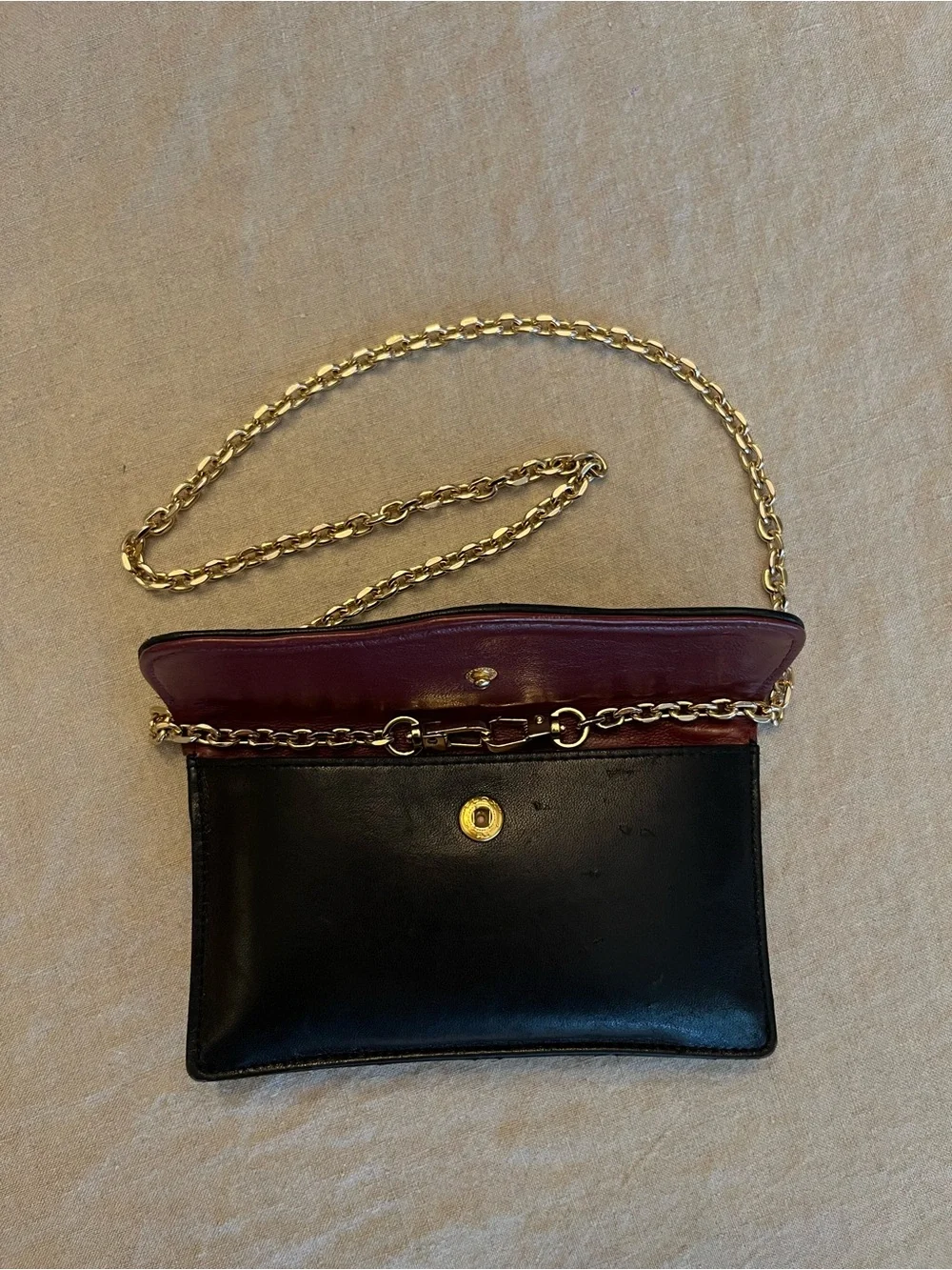 Vintage CHANEL Black Lambskin Clutch/Pouch
